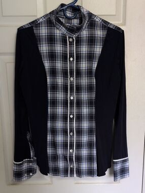 Le Fash Show Shirt In Navy Plaid